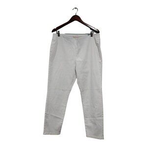 NWT Soft Surroundings Women's White Pull- On Ankle Leggings Elastic Wais…